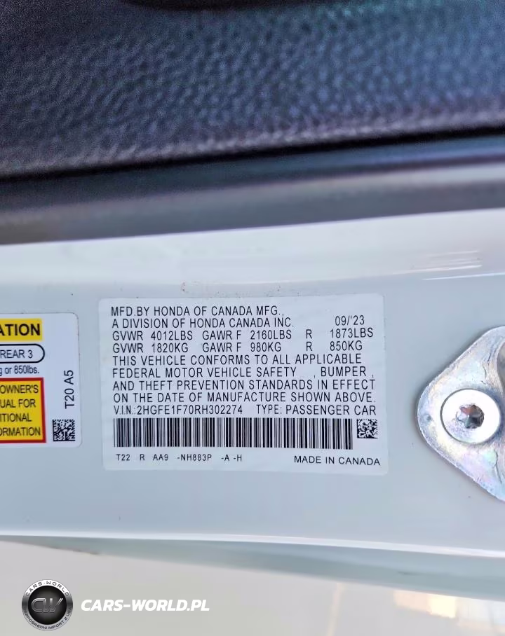 2024 Honda Civic Ex VIN:2HGFE1F70RH302274 - 12