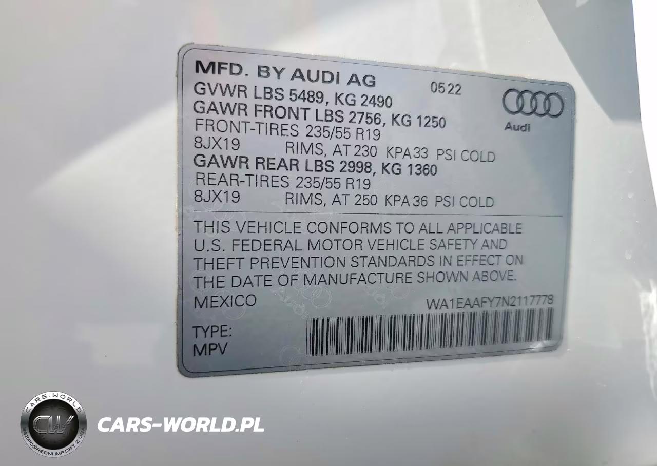 2022 Audi Q5 Premium Plus 45 VIN:WA1EAAFY7N2117778 - 12