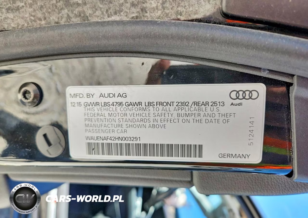 2017 Audi A4 Premium Plus VIN:WAUENAF42HN003291 - 12