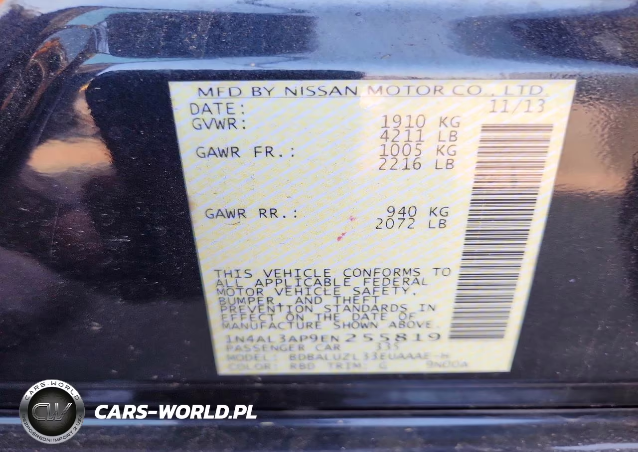 2014 Nissan Altima 2.5 Sv VIN:1N4AL3AP9EN255819 - 12
