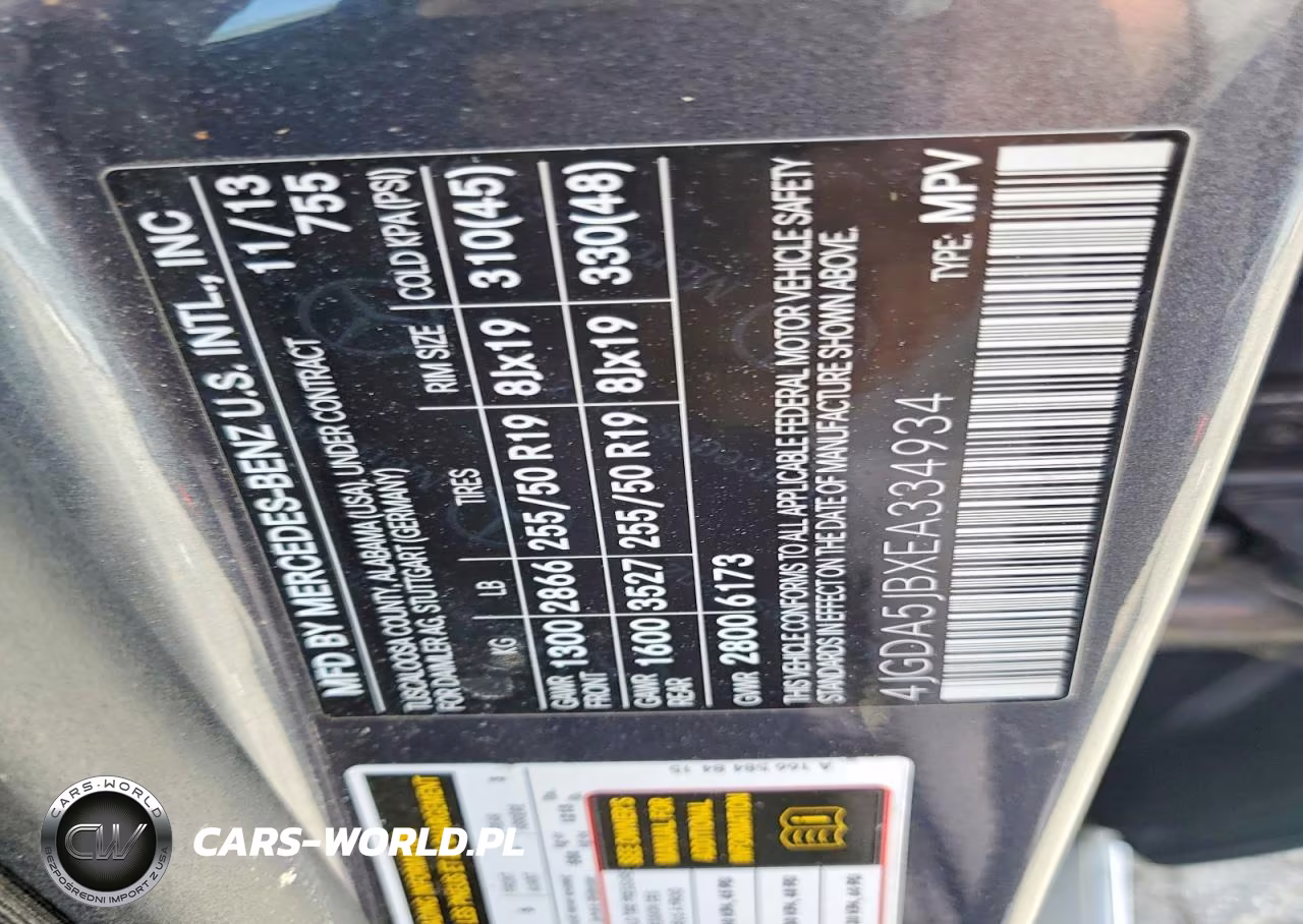 2014 Mercedes-Benz Ml 350 VIN:4JGDA5JBXEA334934 - 13
