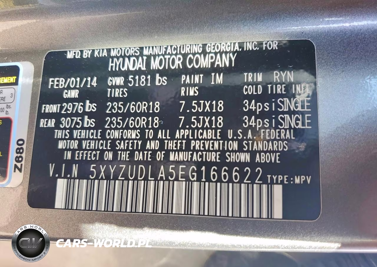 2014 Hyundai Santa Fe Sport 2.0T VIN:5XYZUDLA5EG166622 - 12
