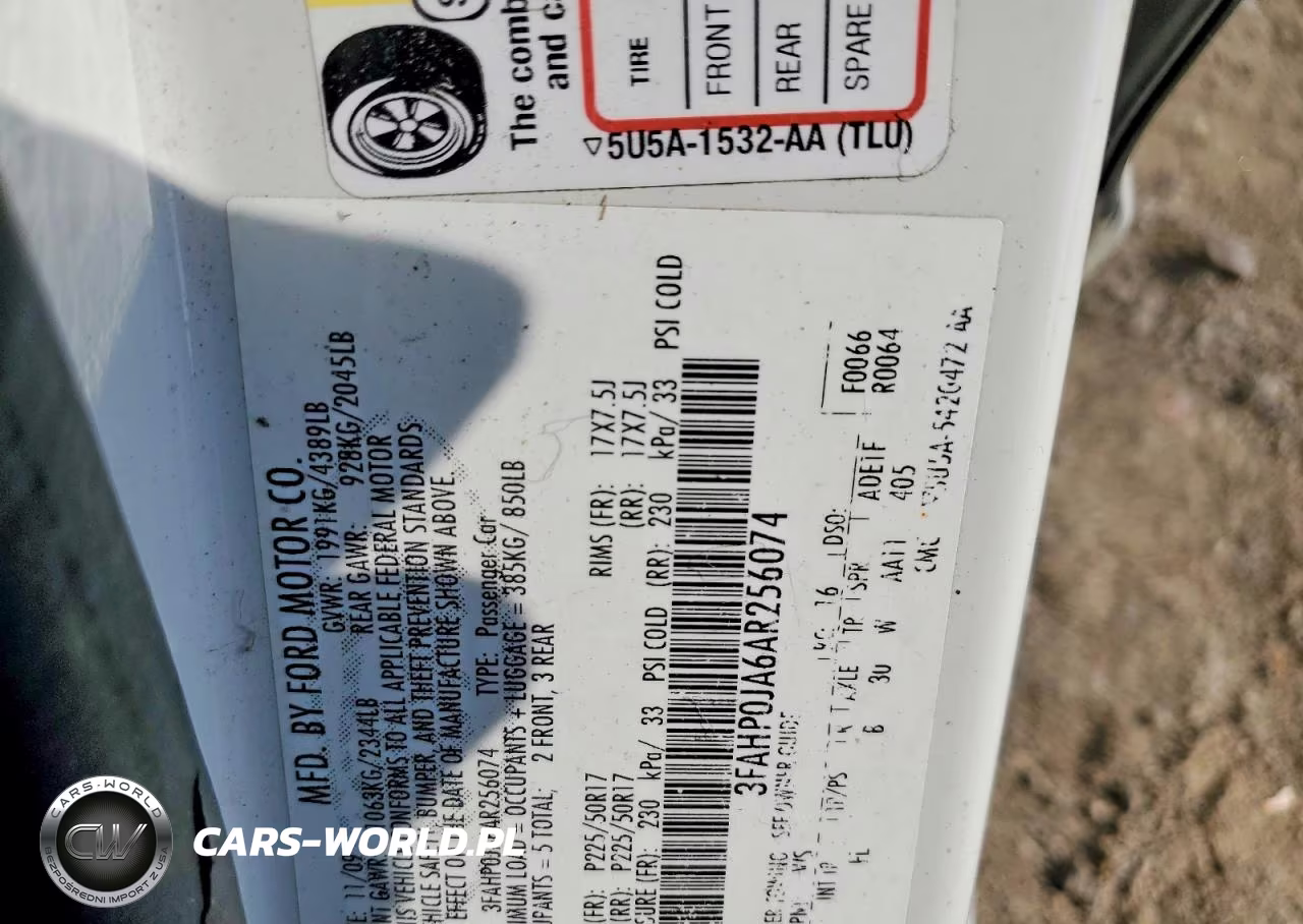 2010 Ford Fusion Sel VIN:3FAHP0JA6AR256074 - 12