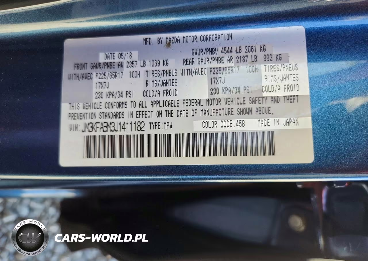 2018 Mazda Cx-5 Sport VIN:JM3KFABM3J1411182 - 13