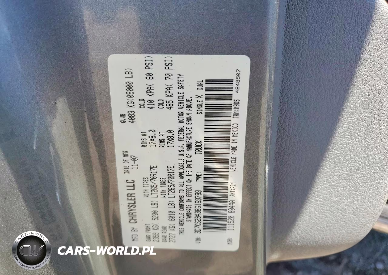 2008 Dodge Ram 2500 VIN:3D7KS29A38G169789 - 12