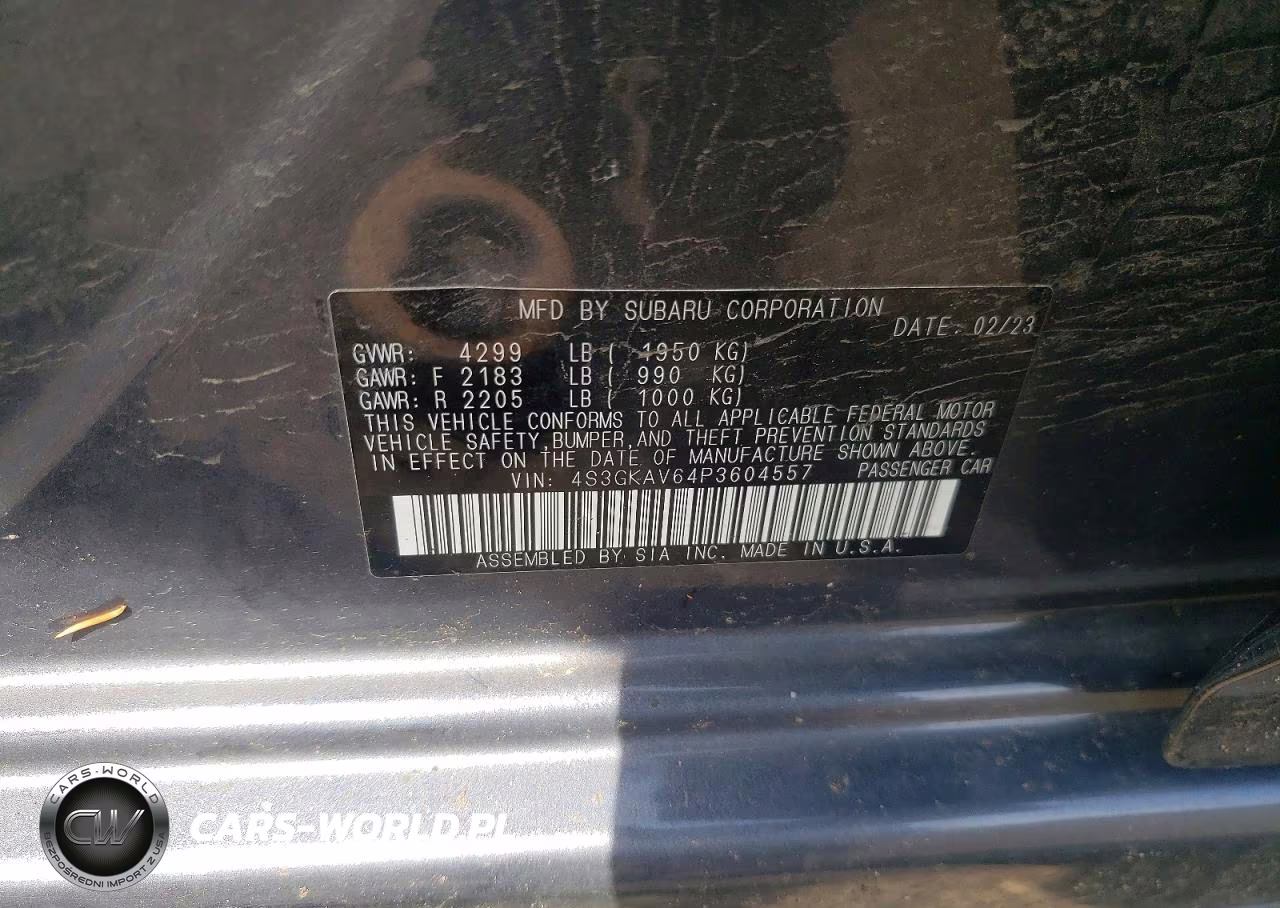 2023 Subaru Impreza Premium VIN:4S3GKAV64P3604557 - 12