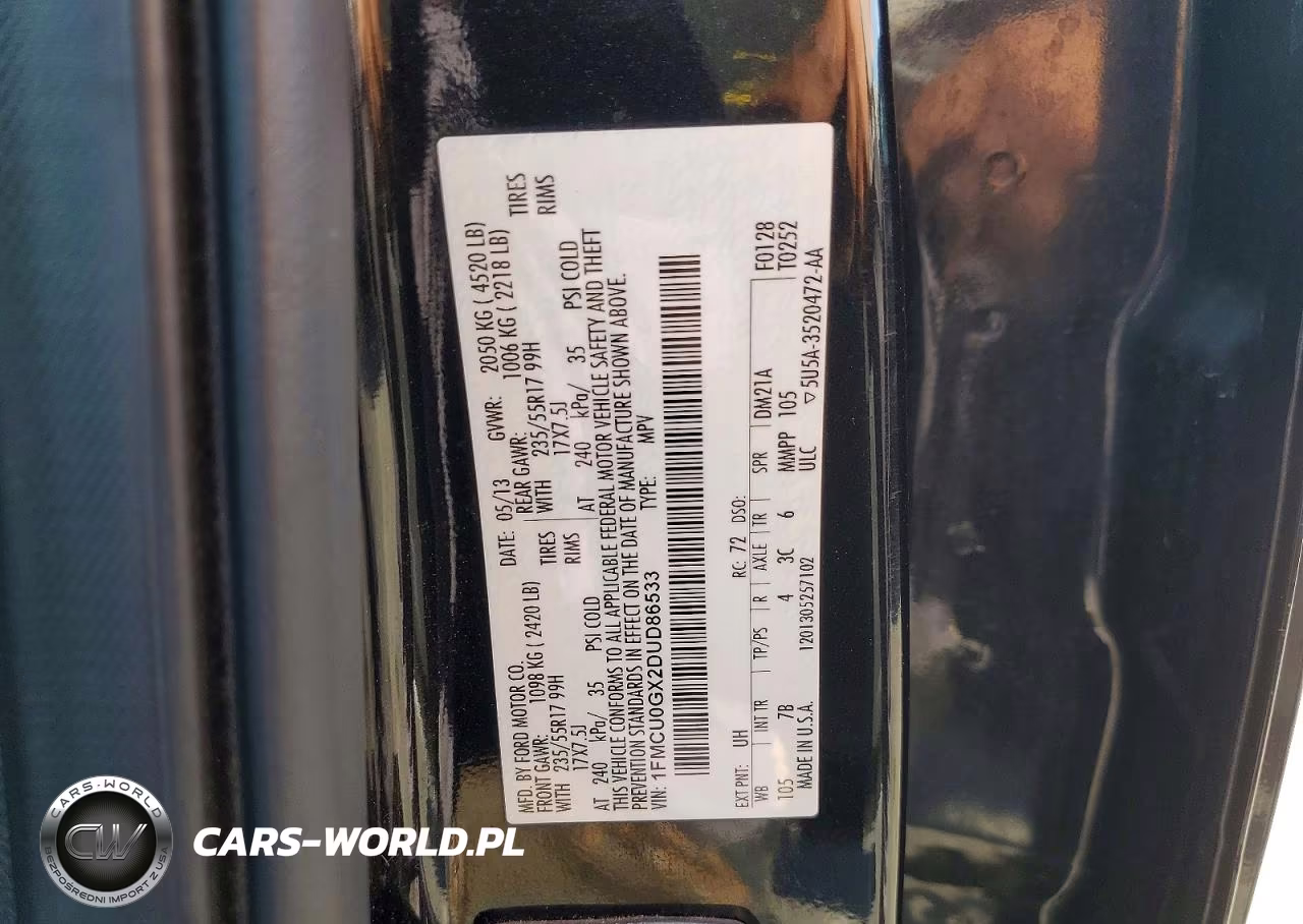 2013 Ford Escape Se VIN:1FMCU0GX2DUD86533 - 13