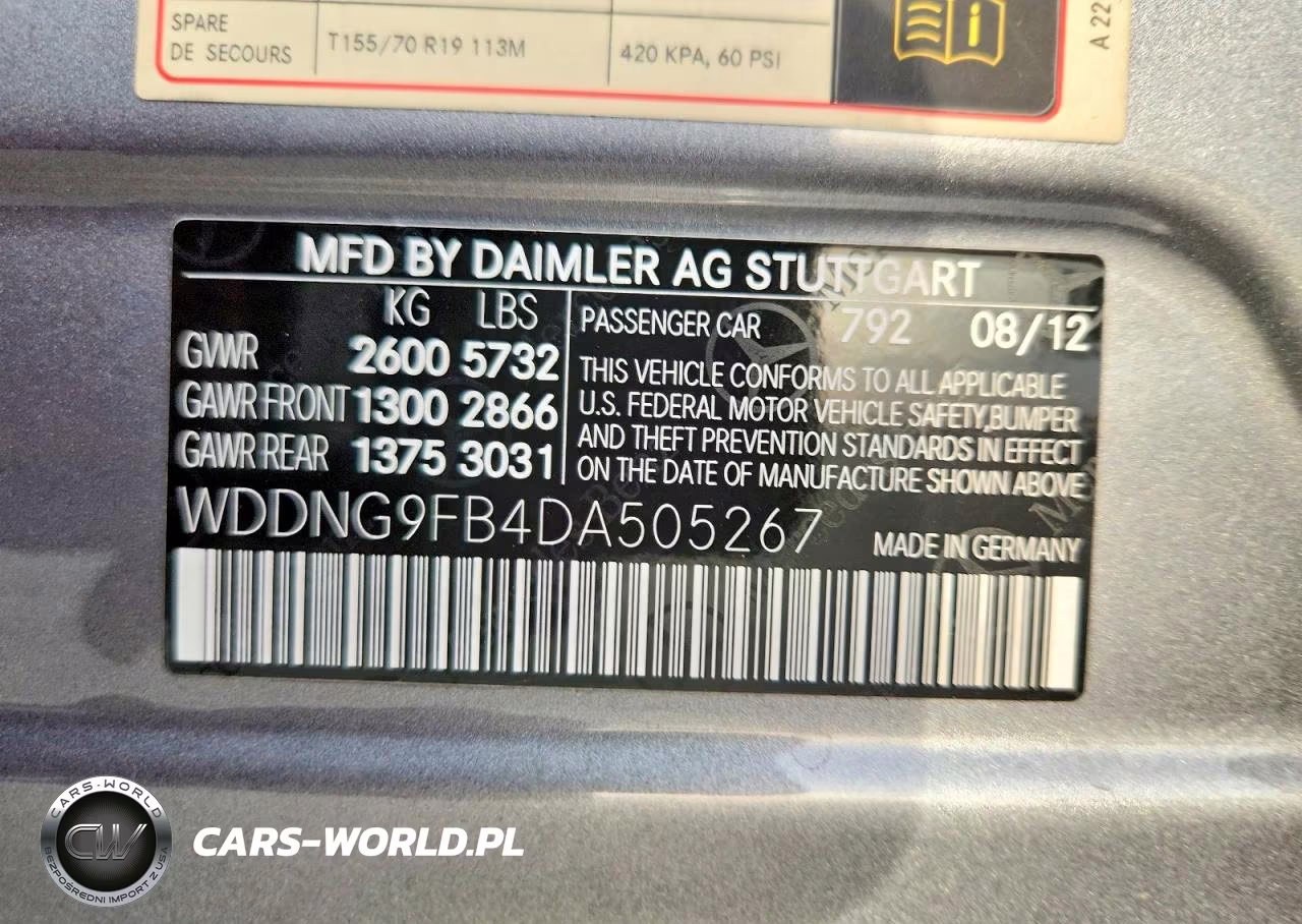 2013 Mercedes-Benz S 400 VIN:WDDNG9FB4DA505267 - 13