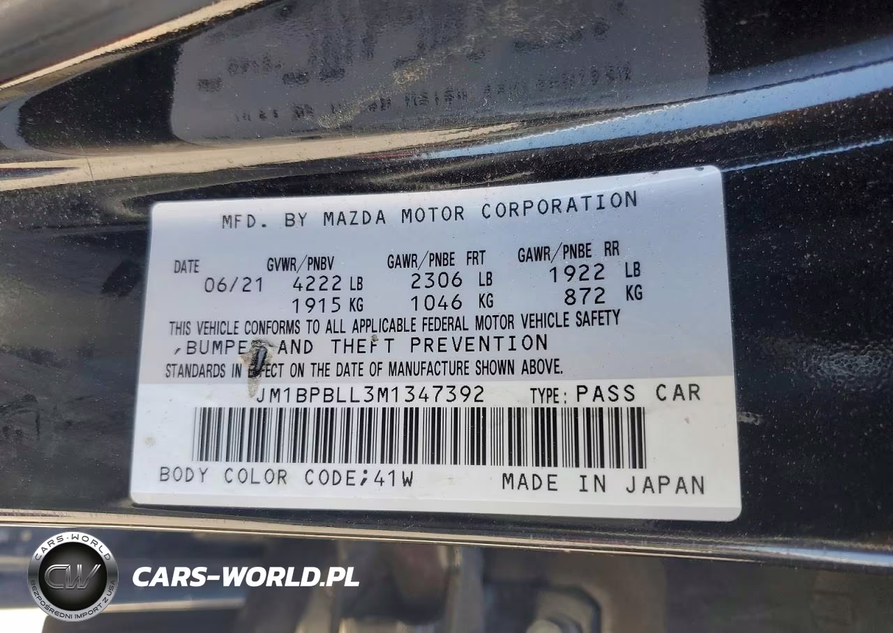 2021 Mazda 3 Preferred VIN:JM1BPBLL3M1347392 - 13