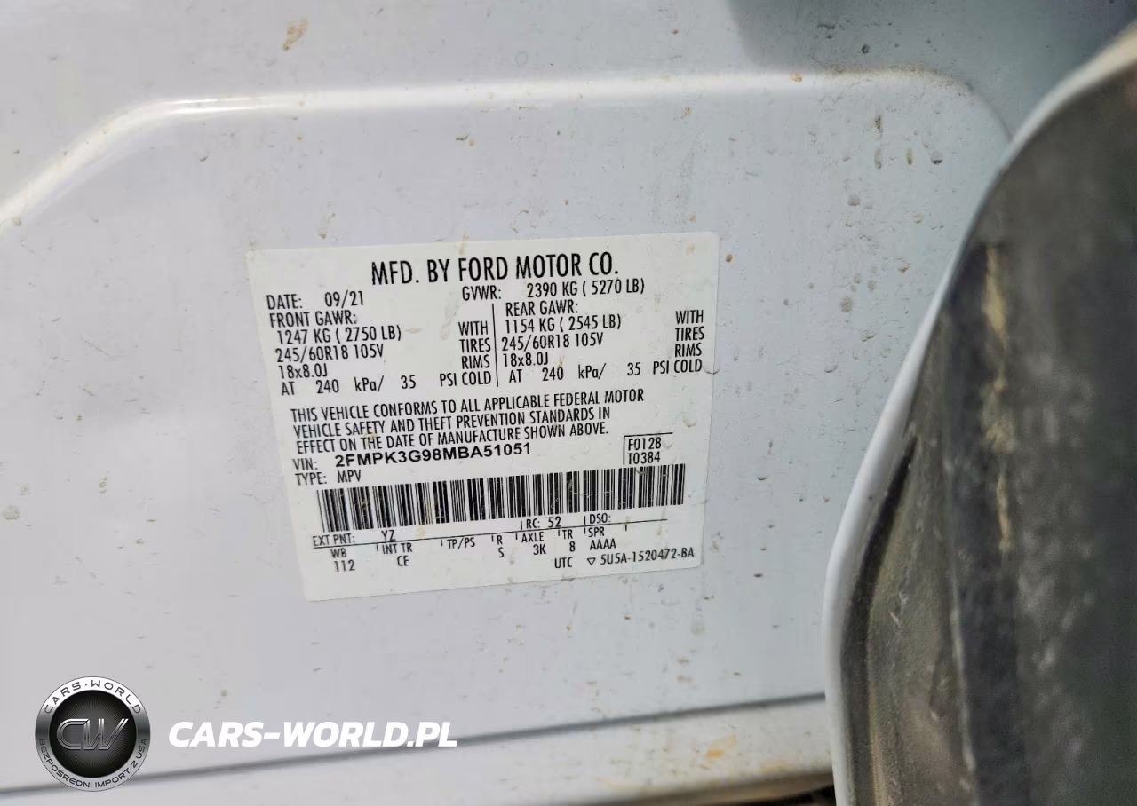 2021 Ford Edge Se VIN:2FMPK3G98MBA51051 - 13