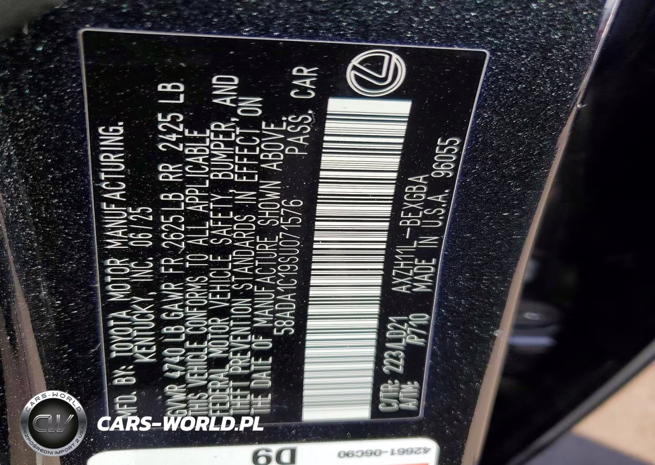 2025 Lexus Es 300H F Sport Design VIN:58ADA1C19SU071576 - 12
