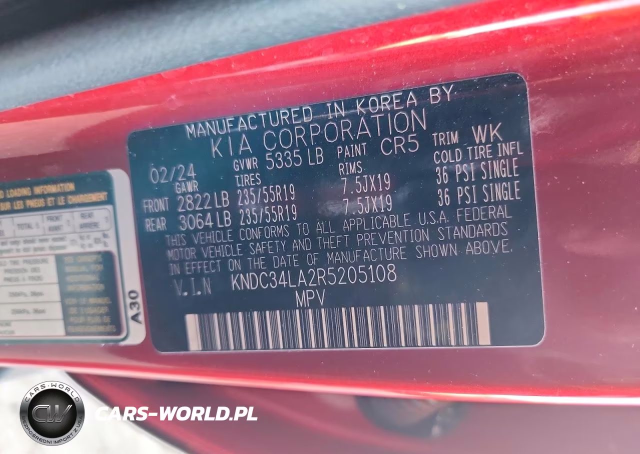 2024 Kia Ev6 Wind VIN:KNDC34LA2R5205108 - 13