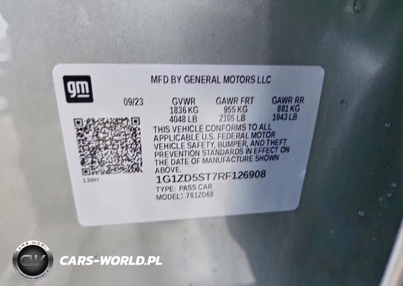 2024 Chevrolet Malibu Lt VIN:1G1ZD5ST7RF126908 - 12