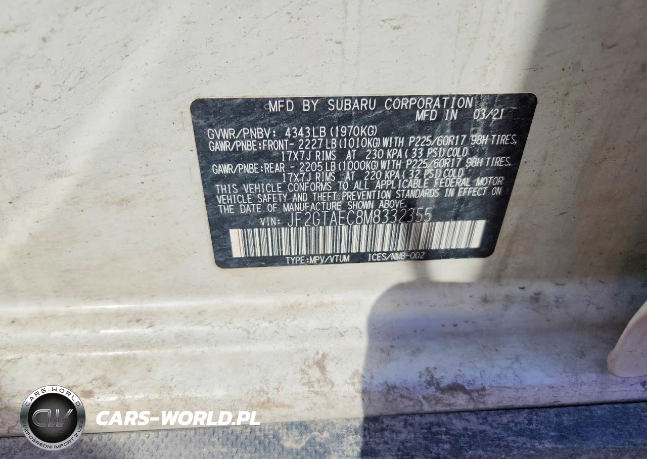 2021 Subaru Crosstrek Premium VIN:JF2GTAEC8M8332355 - 12