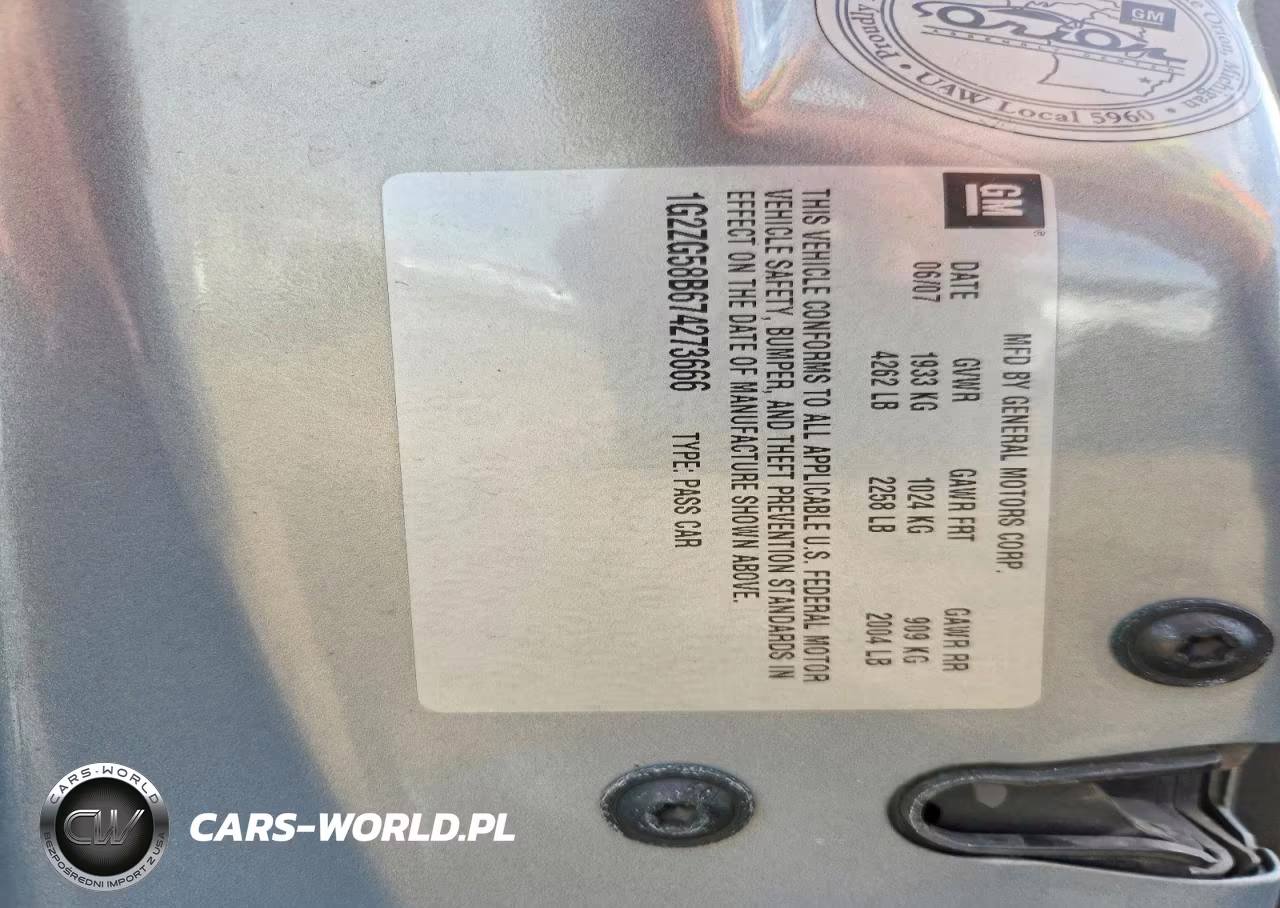2007 Pontiac G6 Base VIN:1G2ZG58B674273666 - 12