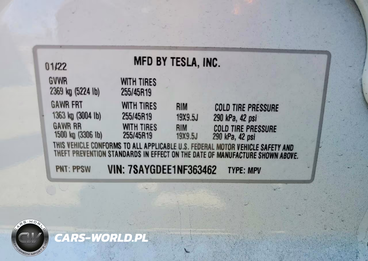 2022 Tesla Model Y VIN:7SAYGDEE1NF363462 - 13