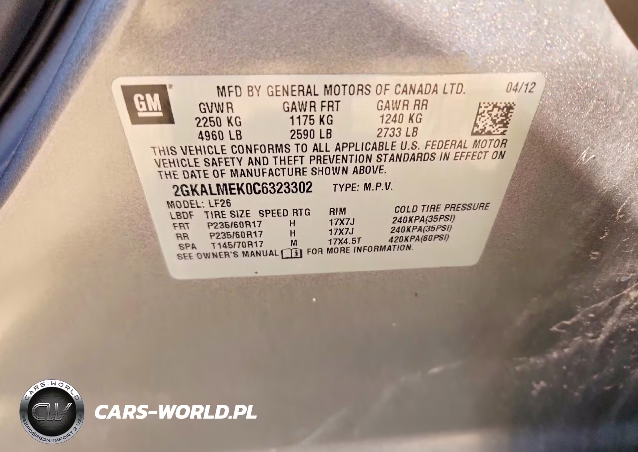 2012 GMC Terrain Sle VIN:2GKALMEK0C6323302 - 14