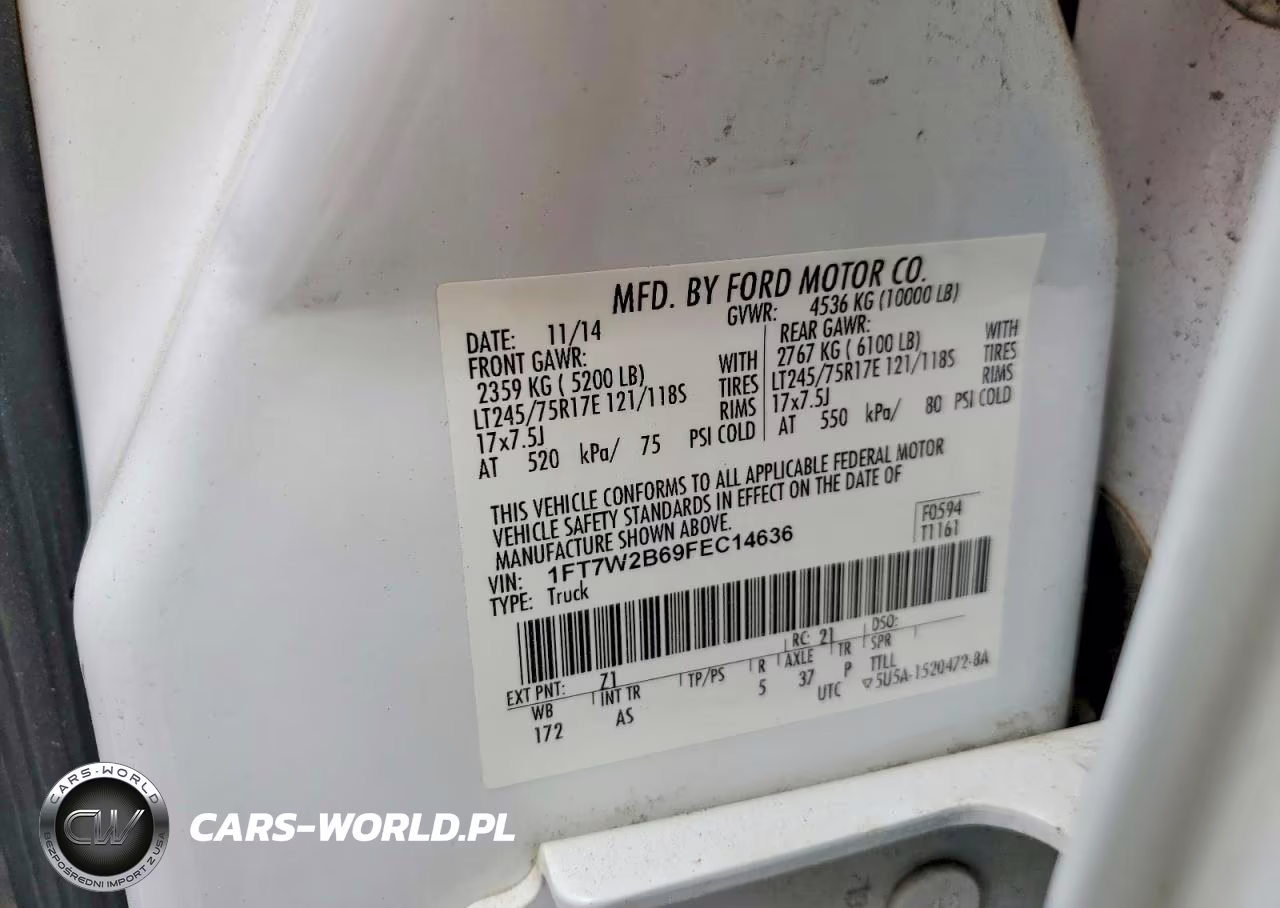 2015 Ford F250 Super Duty VIN:1FT7W2B69FEC14636 - 12