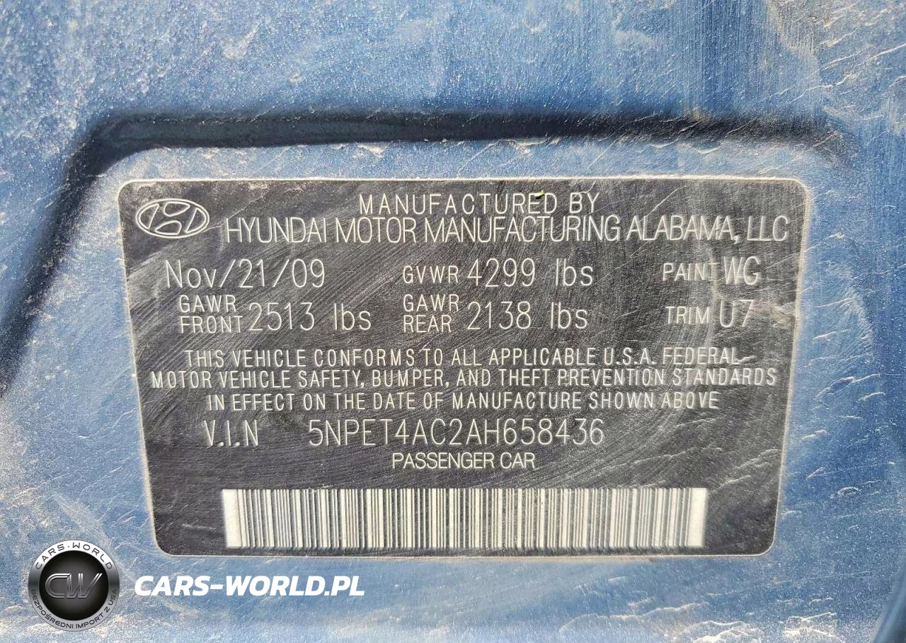 2010 Hyundai Sonata Gls VIN:5NPET4AC2AH658436 - 12