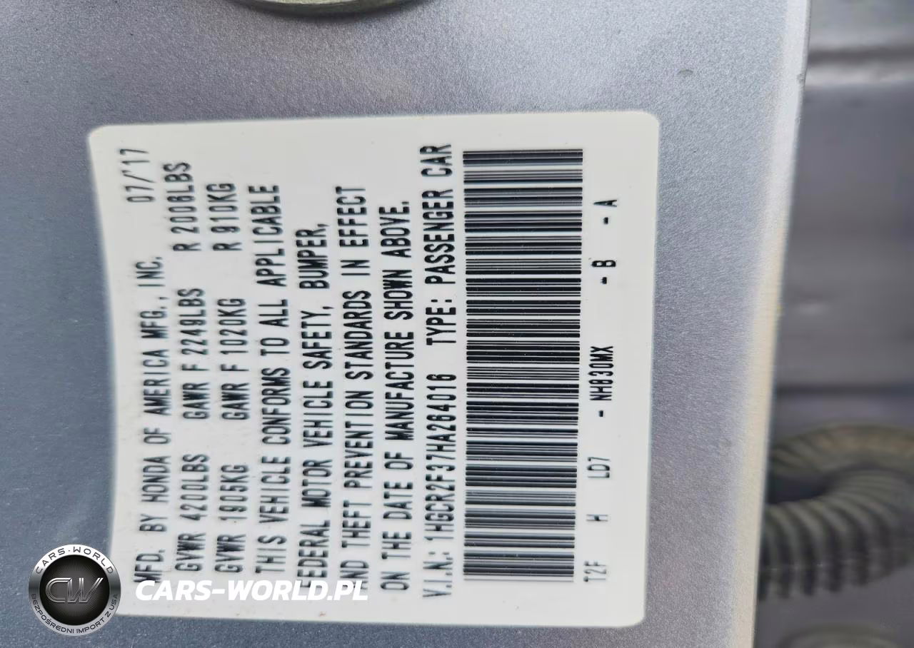 2017 Honda Accord Lx VIN:1HGCR2F37HA264016 - 12