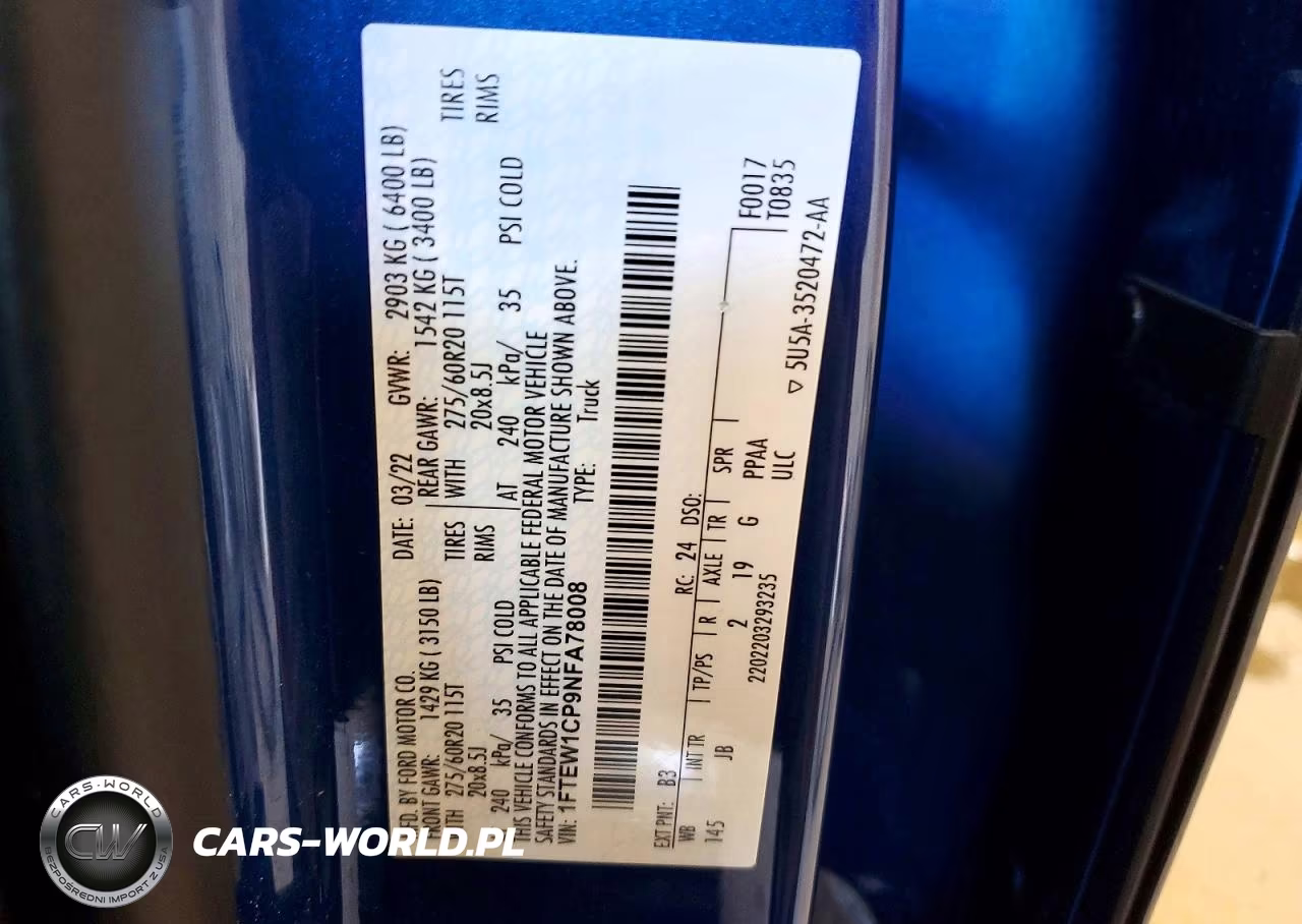 2022 Ford F150 Supercrew VIN:1FTEW1CP9NFA78008 - 12