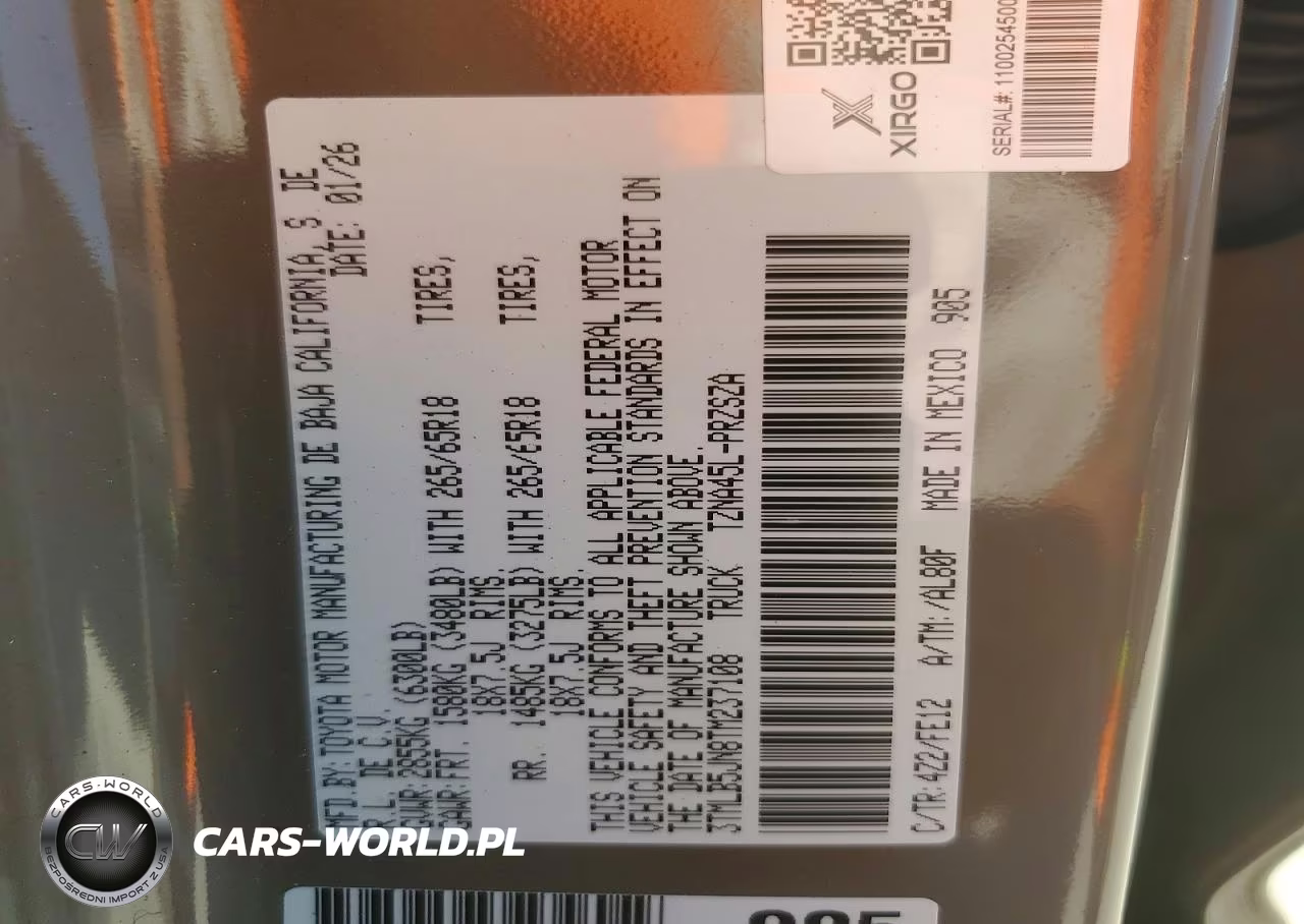 2026 Toyota Tacoma Trd Sport VIN:3TMLB5JN8TM237108 - 12