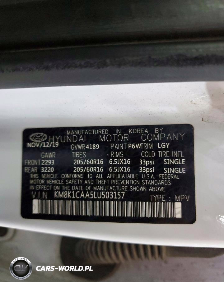 2020 Hyundai Kona VIN:KM8K1CAA5LU503157 - 13