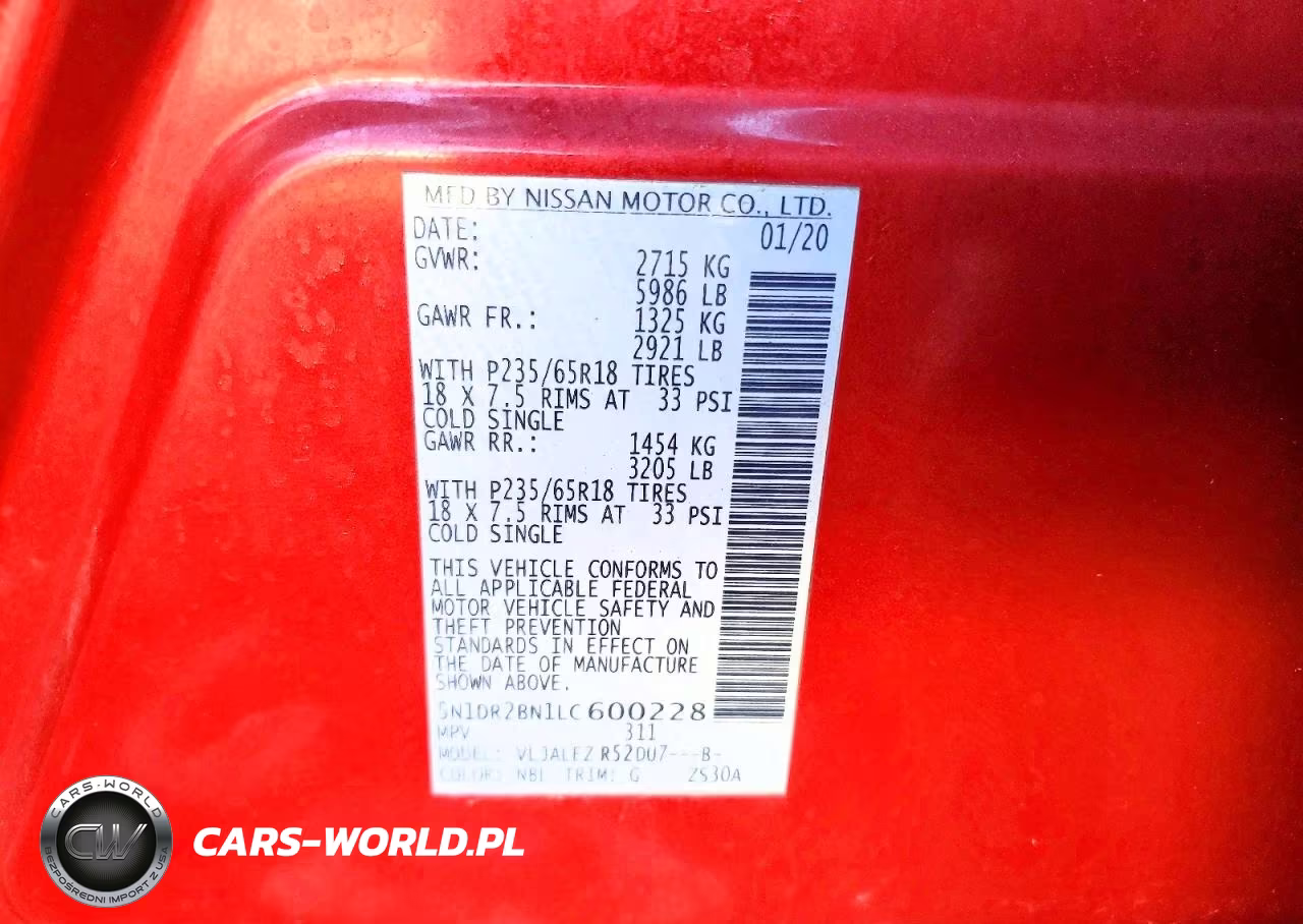 2020 Nissan Pathfinder Sv VIN:5N1DR2BN1LC600228 - 12