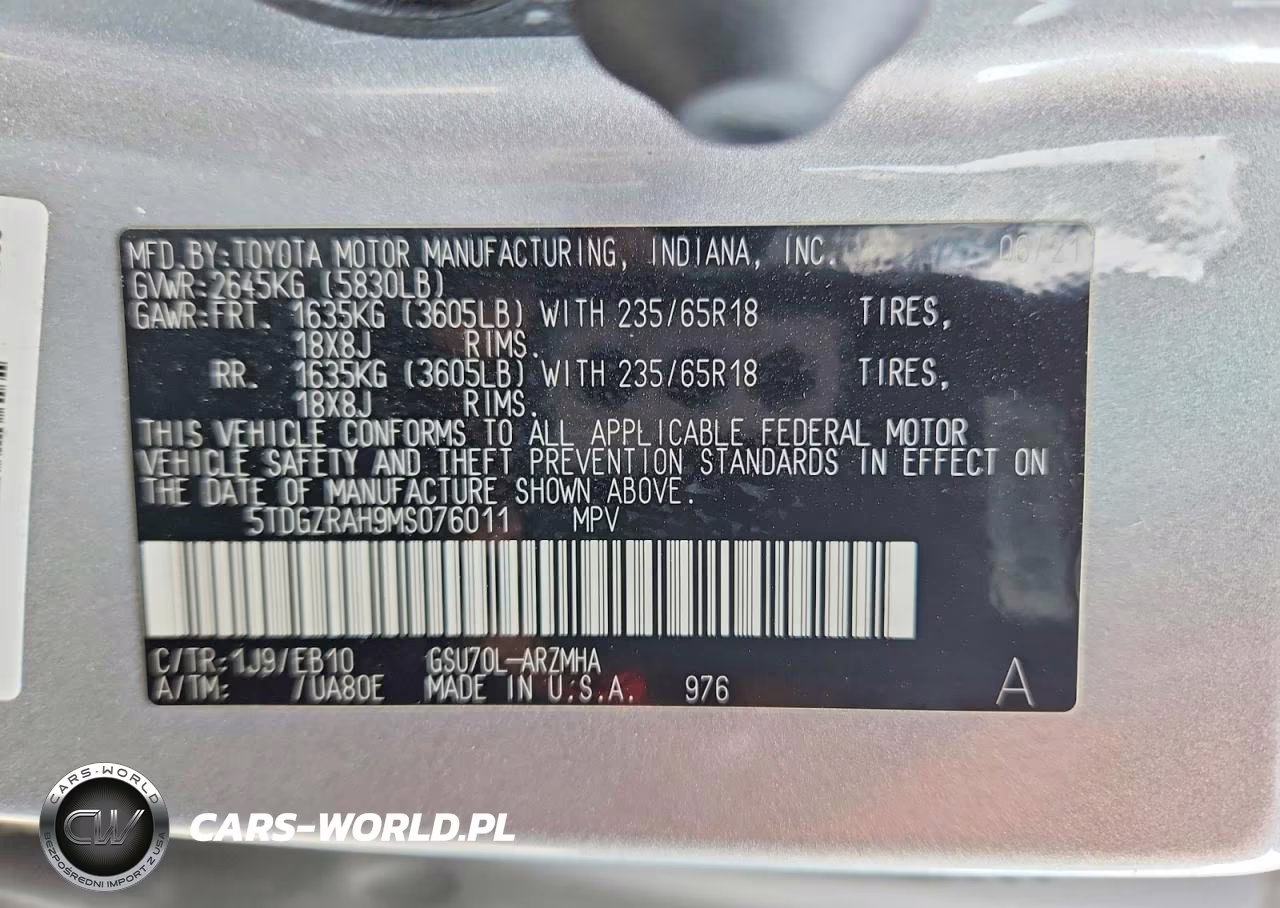 2021 Toyota Highlander Xle VIN:5TDGZRAH9MS076011 - 13