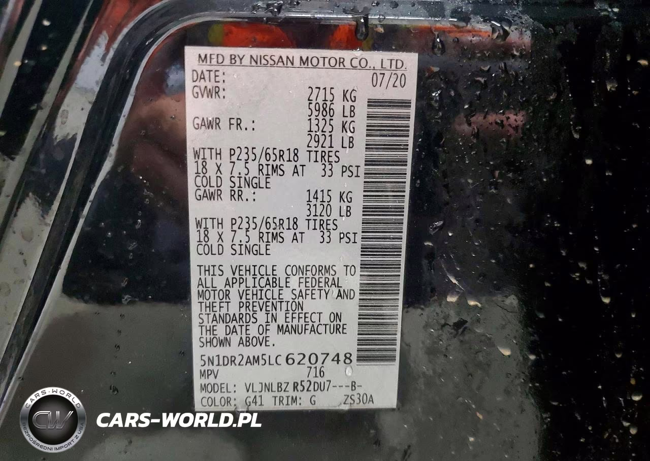 2020 Nissan Pathfinder S VIN:5N1DR2AM5LC620748 - 13
