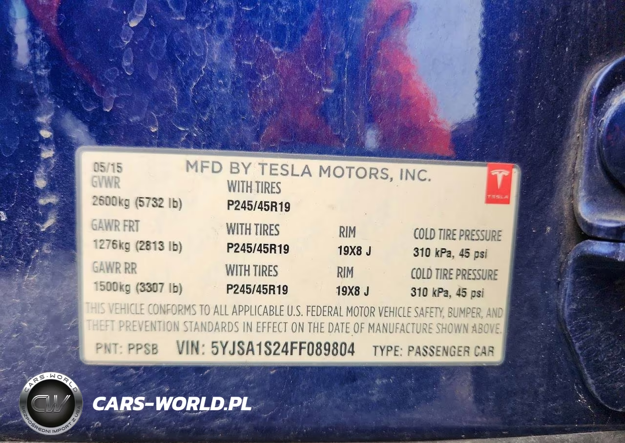 2015 Tesla Model S 70D VIN:5YJSA1S24FF089804 - 12