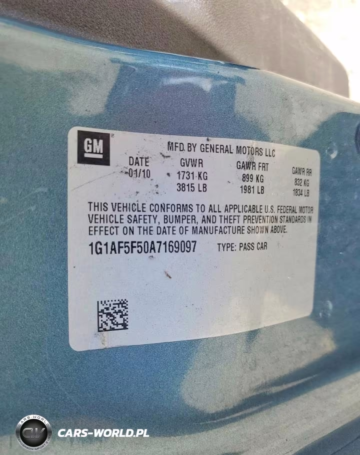 2010 Chevrolet Cobalt 2Lt VIN:1G1AF5F50A7169097 - 12