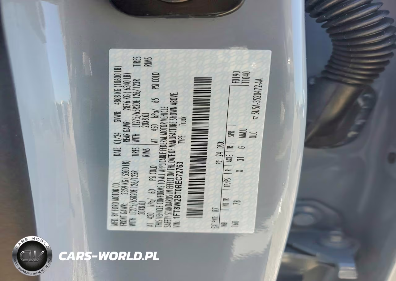 2024 Ford F250 Super Duty VIN:1FT8W2BT0REC72763 - 12