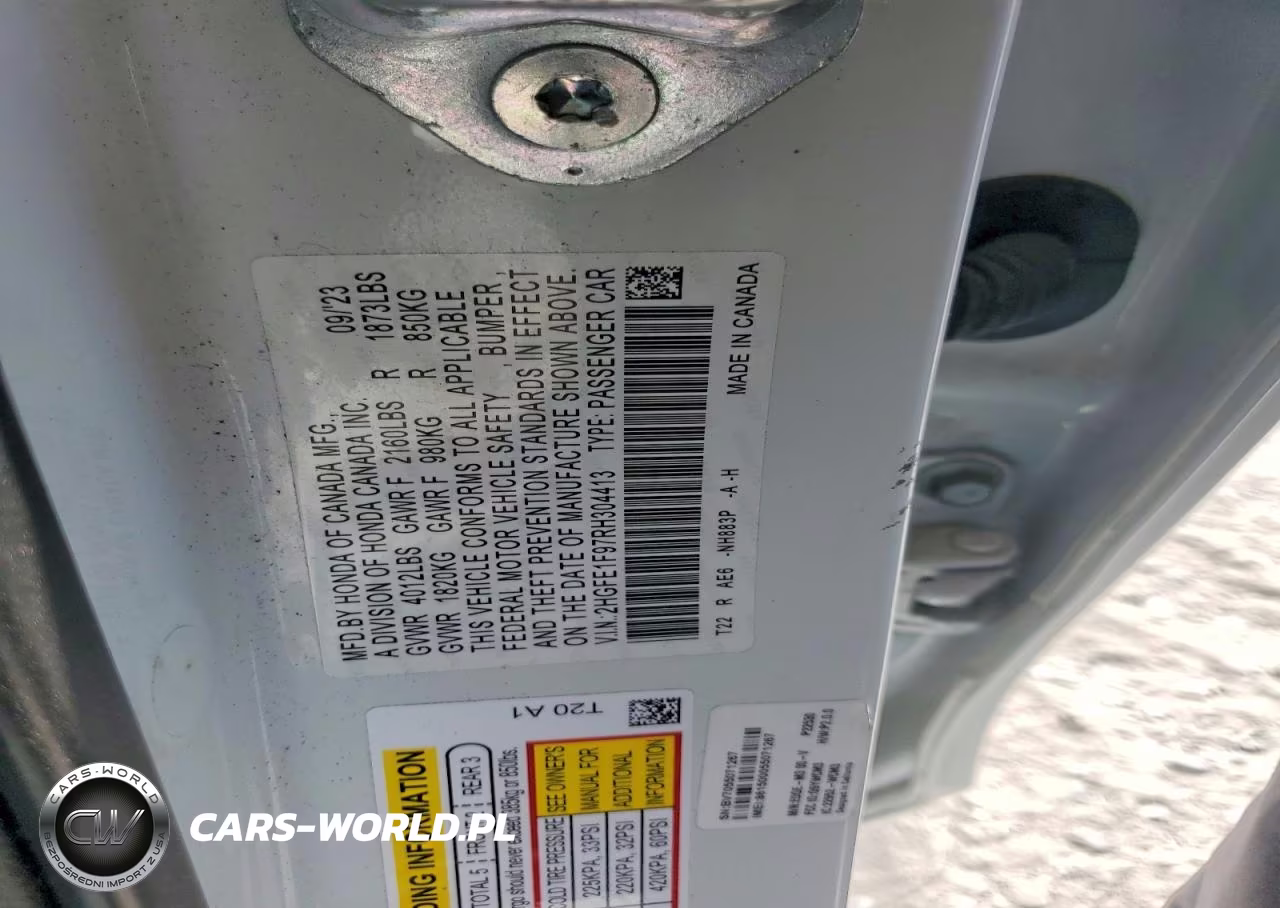 2024 Honda Civic Touring VIN:2HGFE1F97RH304413 - 12