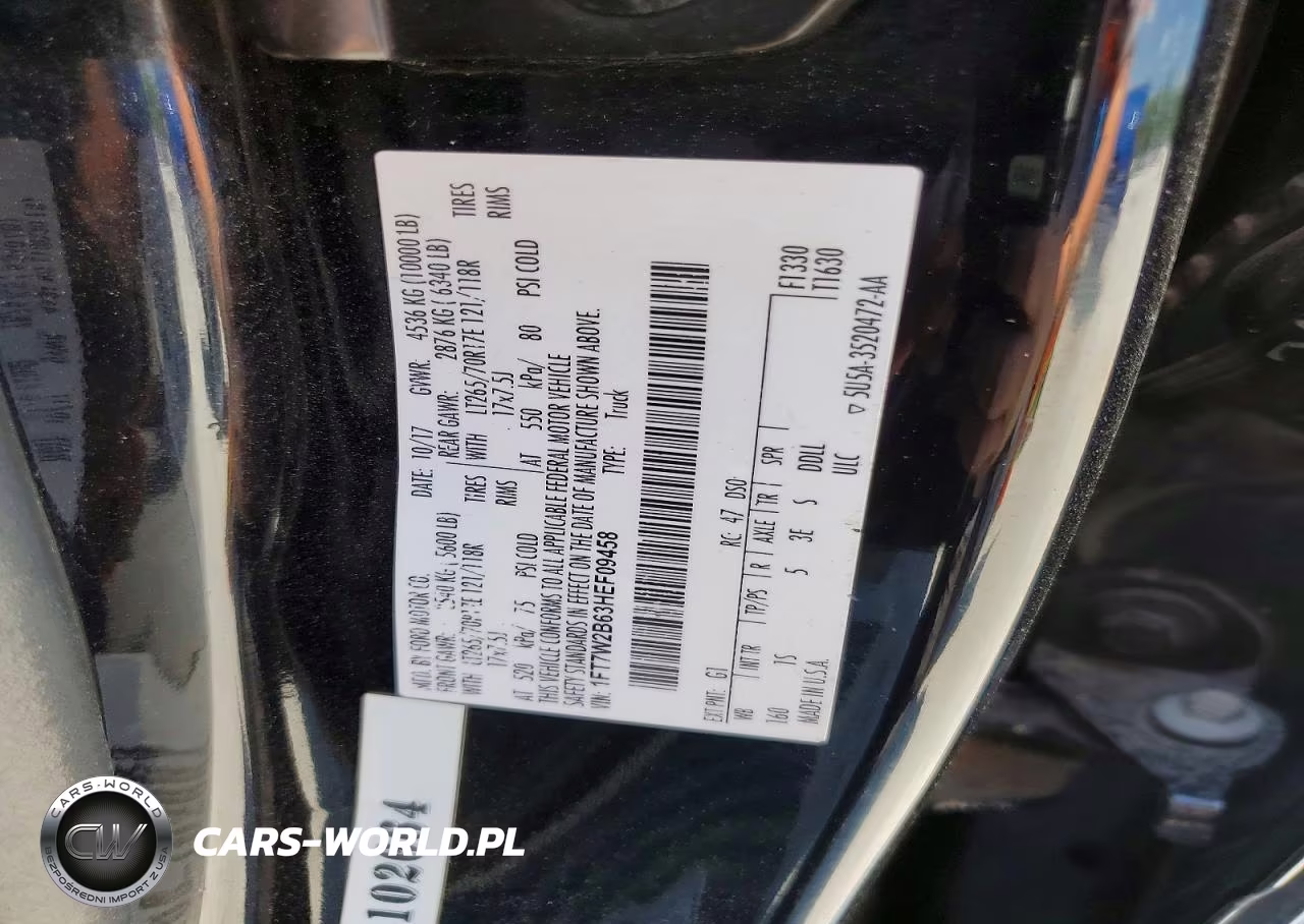 2017 Ford F250 Super Duty VIN:1FT7W2B63HEF09458 - 12