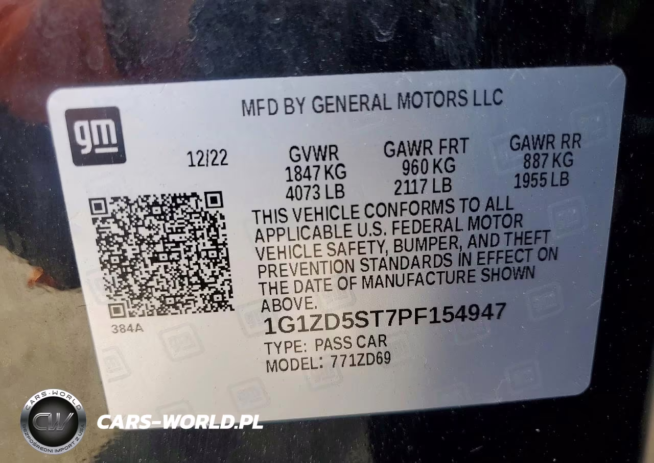 2023 Chevrolet Malibu Lt VIN:1G1ZD5ST7PF154947 - 13