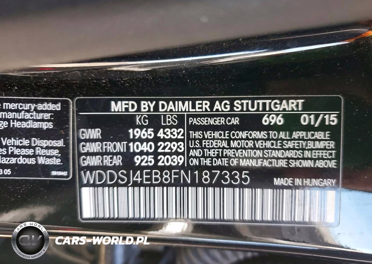 2015 Mercedes-Benz Cla 250 VIN:WDDSJ4EB8FN187335 - 12