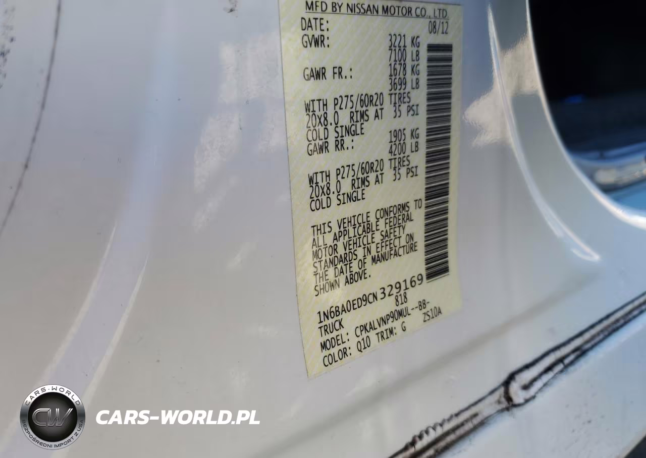 2012 Nissan Titan S VIN:1N6BA0ED9CN329169 - 12
