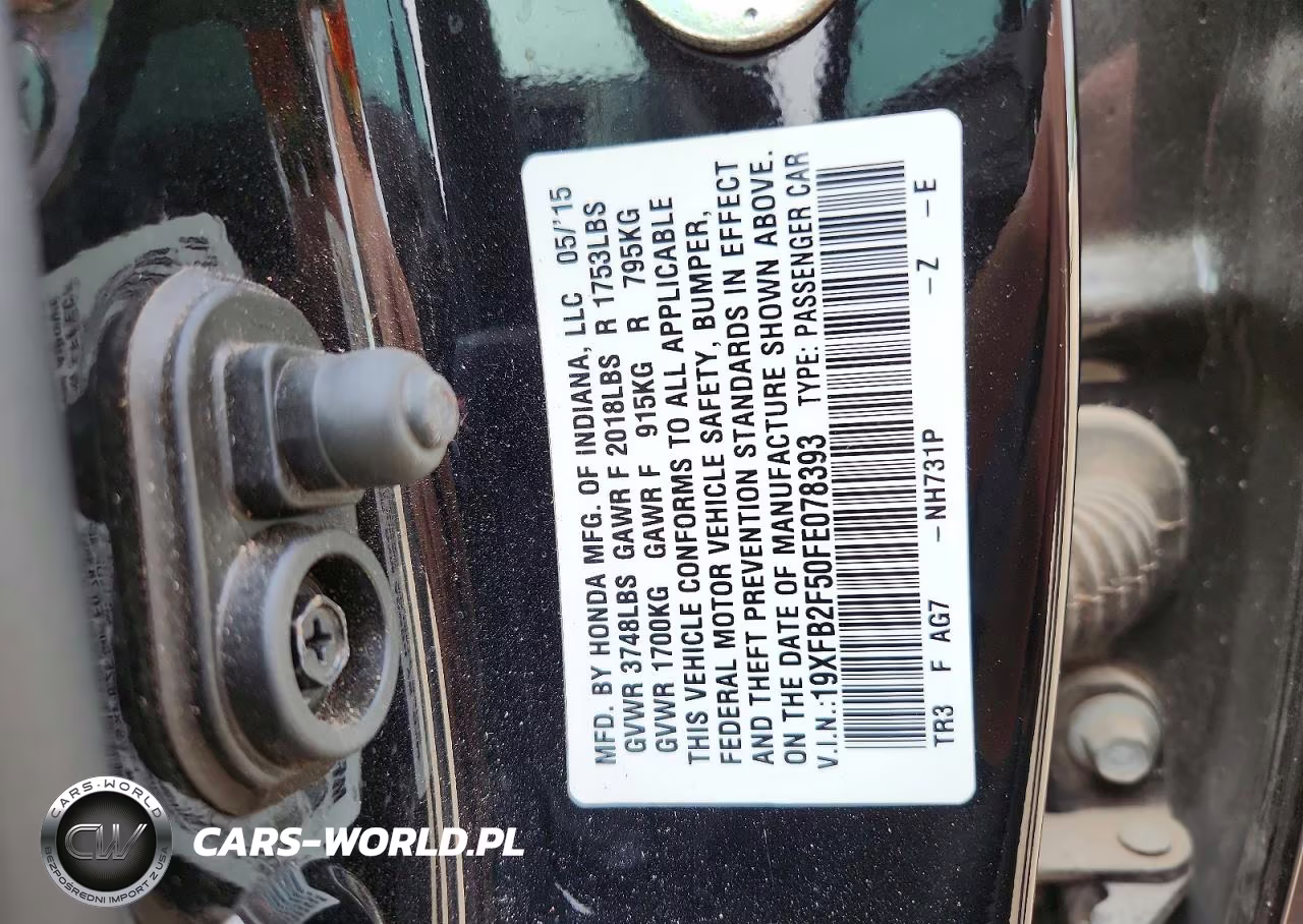 2015 Honda Civic Lx VIN:19XFB2F50FE078393 - 13