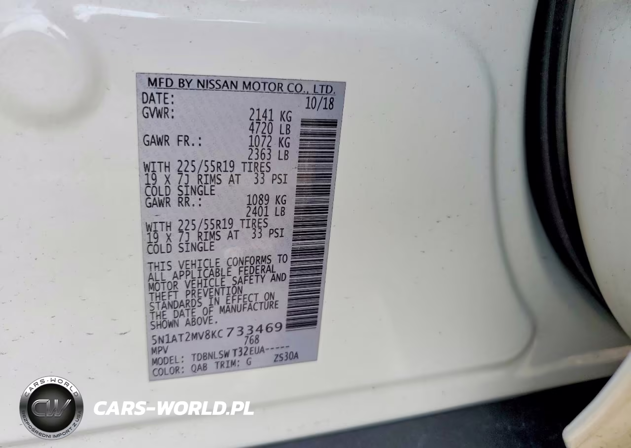 2019 Nissan Rogue Sl VIN:5N1AT2MV8KC733469 - 13