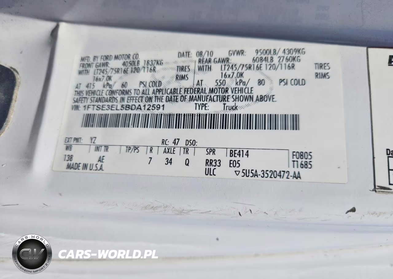 2011 Ford Econoline E350 Super Duty Van VIN:1FTSE3EL5BDA12591 - 13