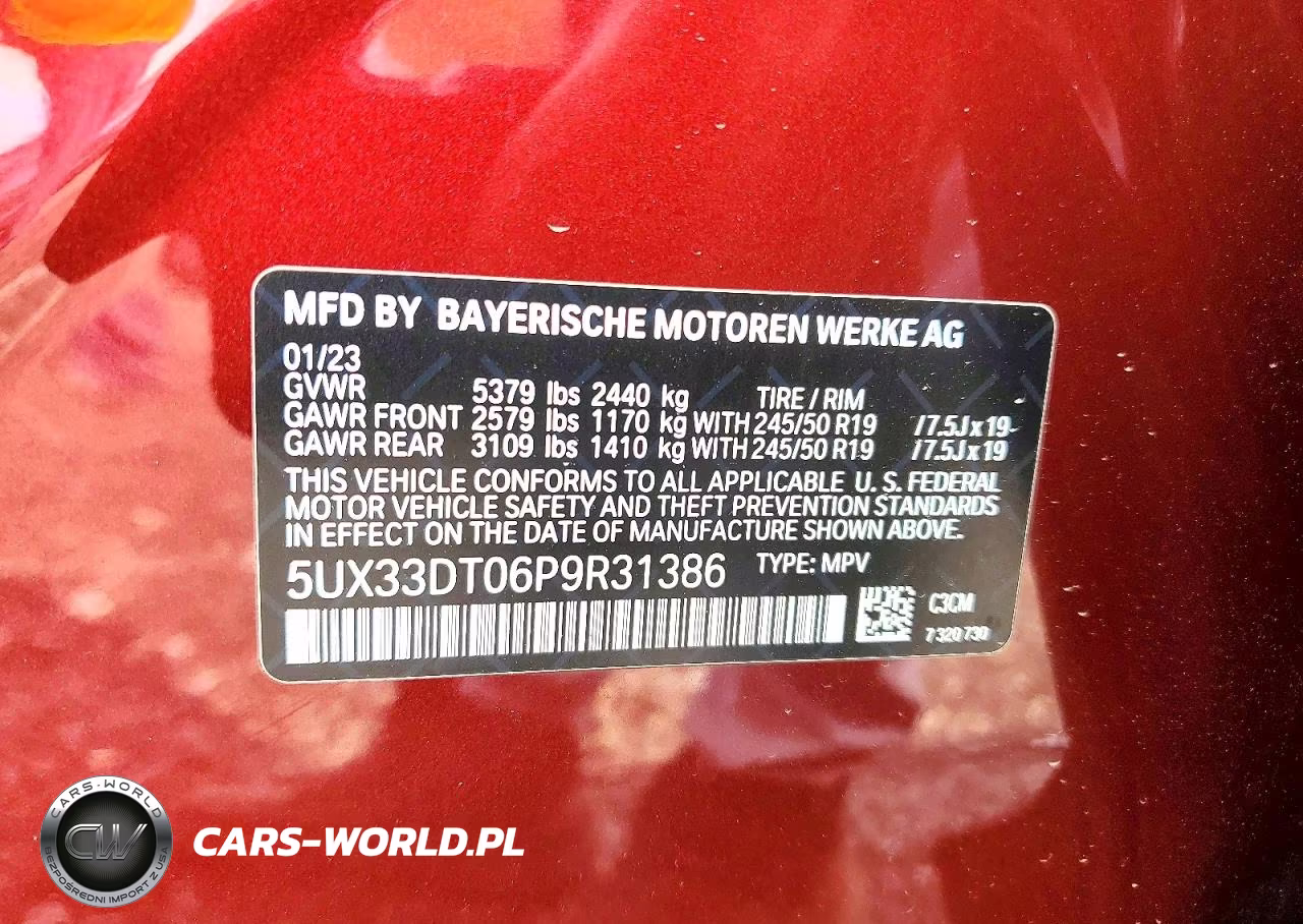2023 BMW X4 xDrive30I VIN:5UX33DT06P9R31386 - 13