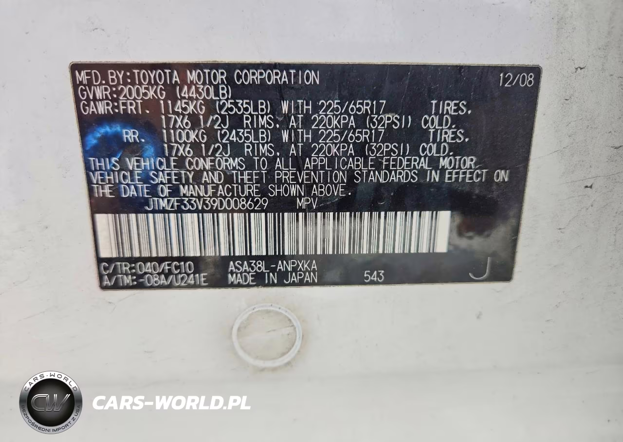 2009 Toyota Rav4 Base VIN:JTMZF33V39D008629 - 12