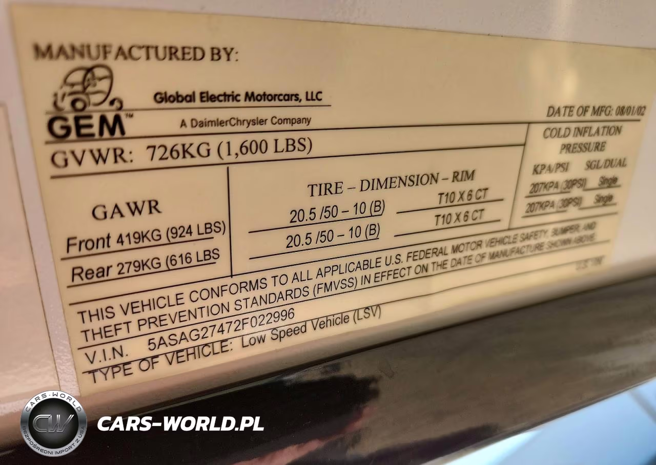 2002 Gem Lsv VIN:5ASAG27472F022996 - 10