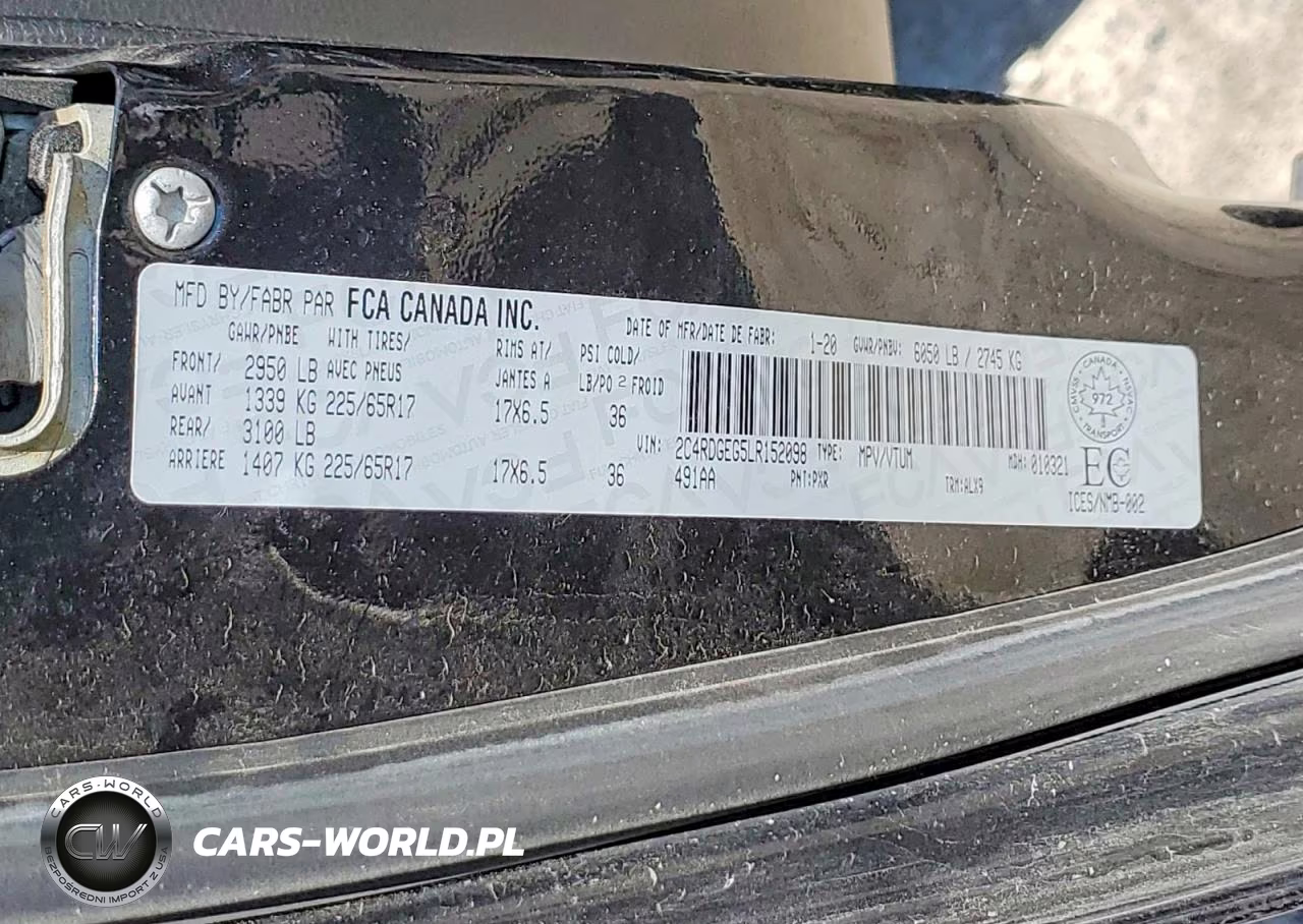 2020 Dodge Grand Caravan Gt VIN:2C4RDGEG5LR152098 - 14