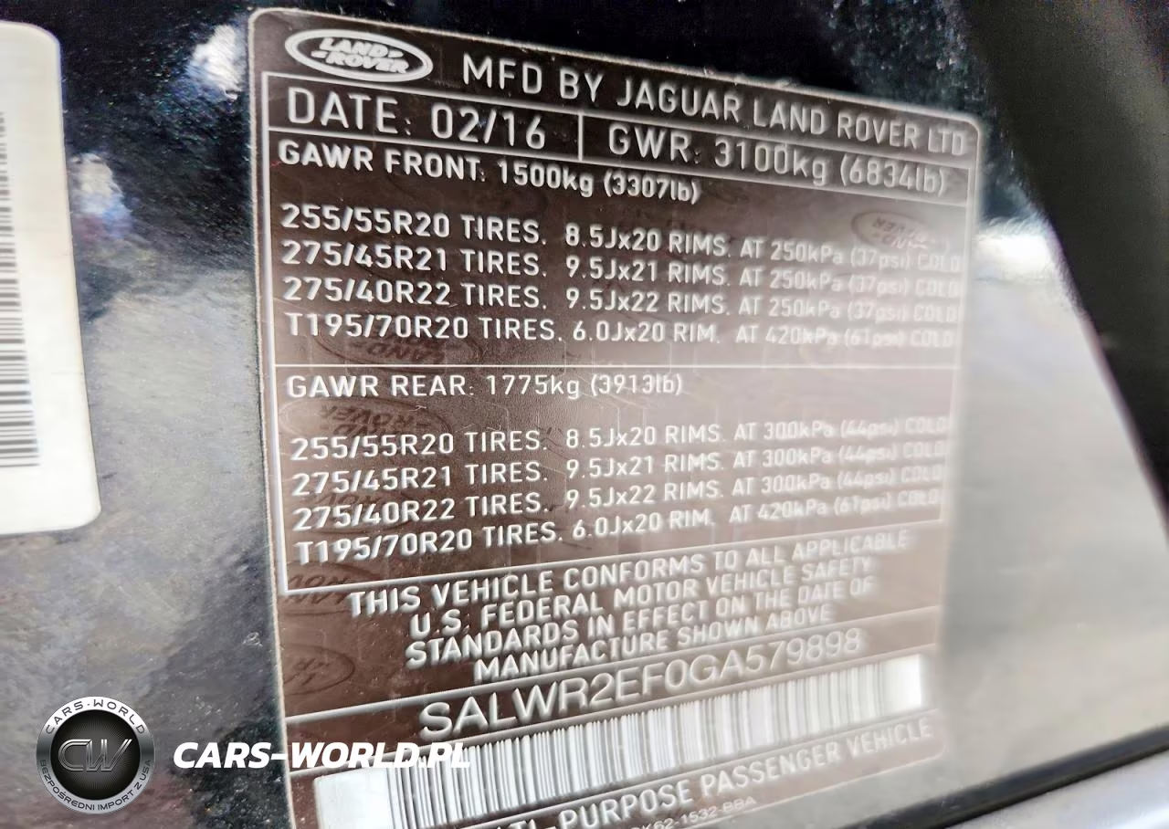 2016 Land Rover Range Rover Sport Sc VIN:SALWR2EF0GA579898 - 12