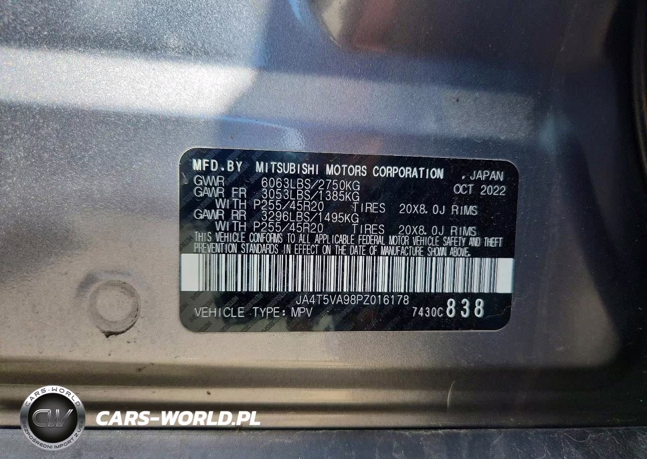 2023 Mitsubishi Outlander Sel VIN:JA4T5VA98PZ016178 - 13