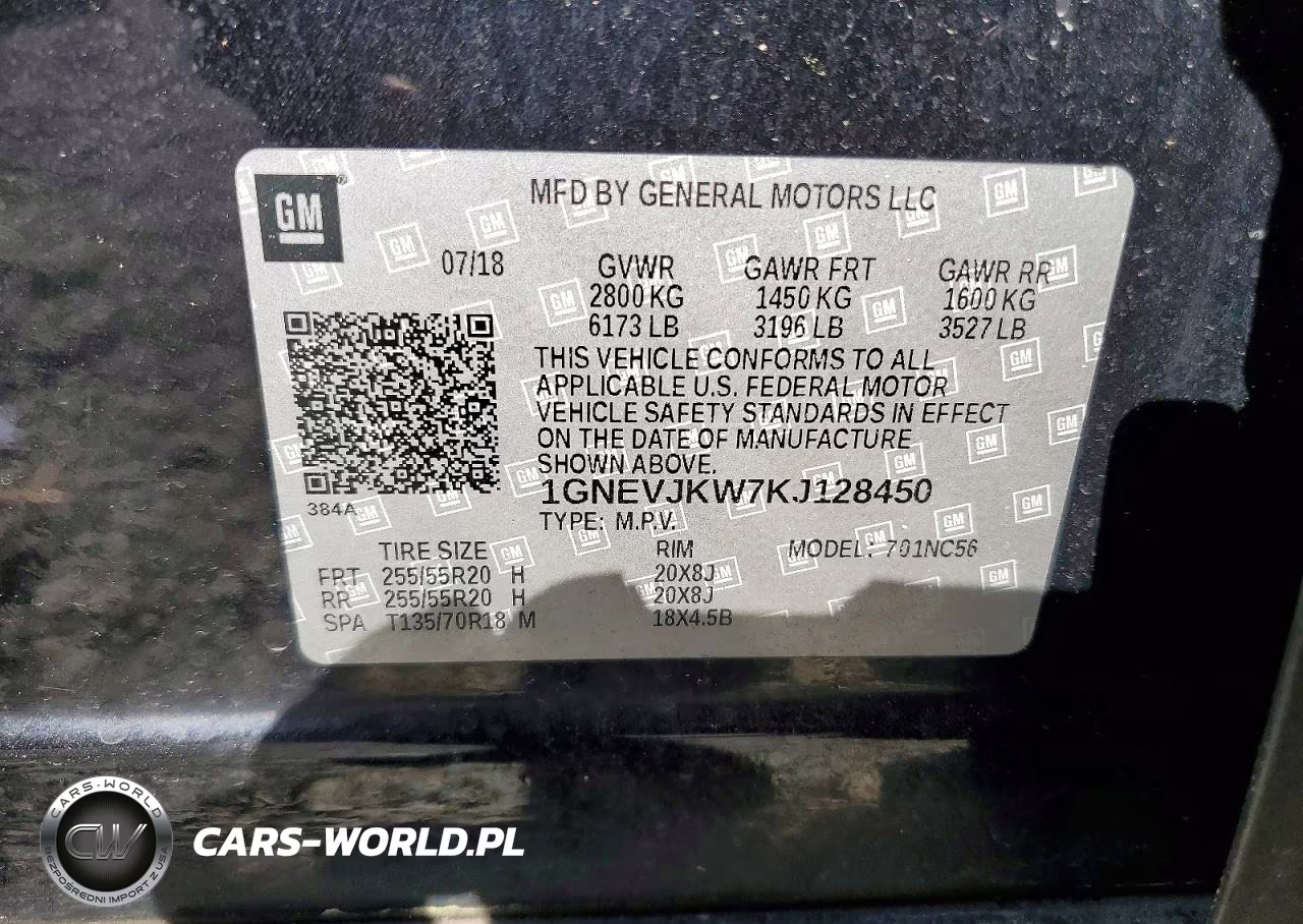 2019 Chevrolet Traverse High Country VIN:1GNEVJKW7KJ128450 - 13