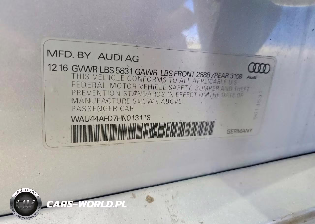 2017 Audi A8 L Quattro VIN:WAU44AFD7HN013118 - 12