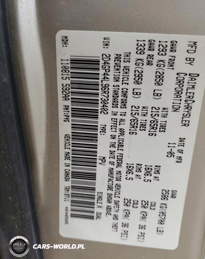 2006 Dodge Grand Caravan Sxt VIN:2D4GP44L96R730402 - 10